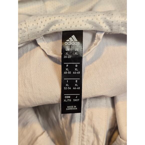Adidas White Training Woven Longline Hooded Jacket Dress Size XL - Picture 4 of 4
